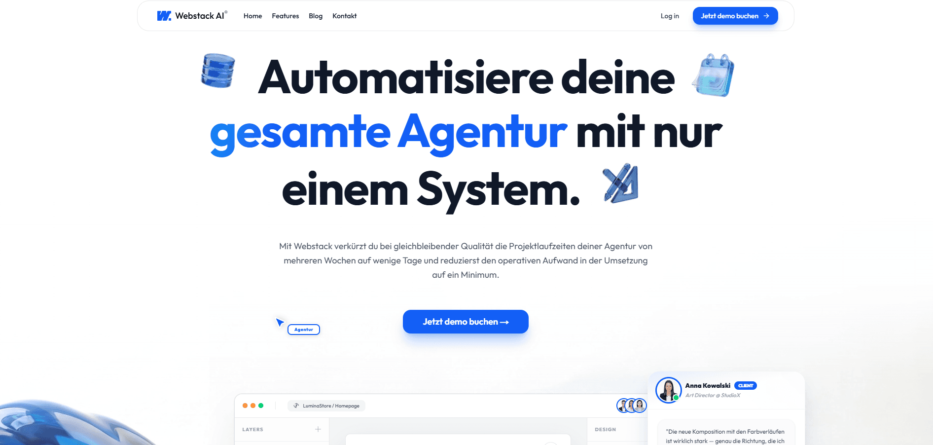 Webstack AI Hero-Bereich